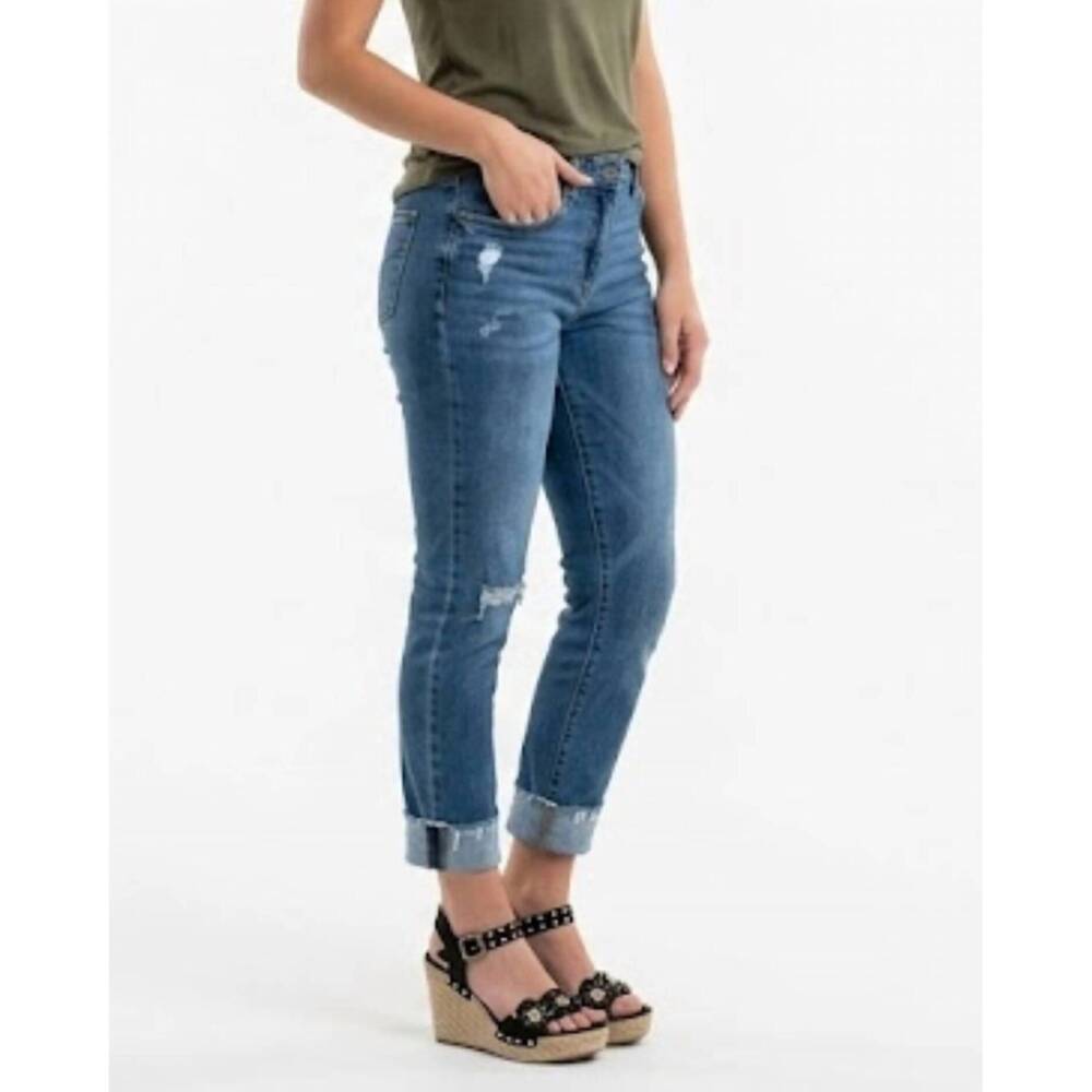 NEW JUDY BLUE dottie mid rise slim fit jeans in blue